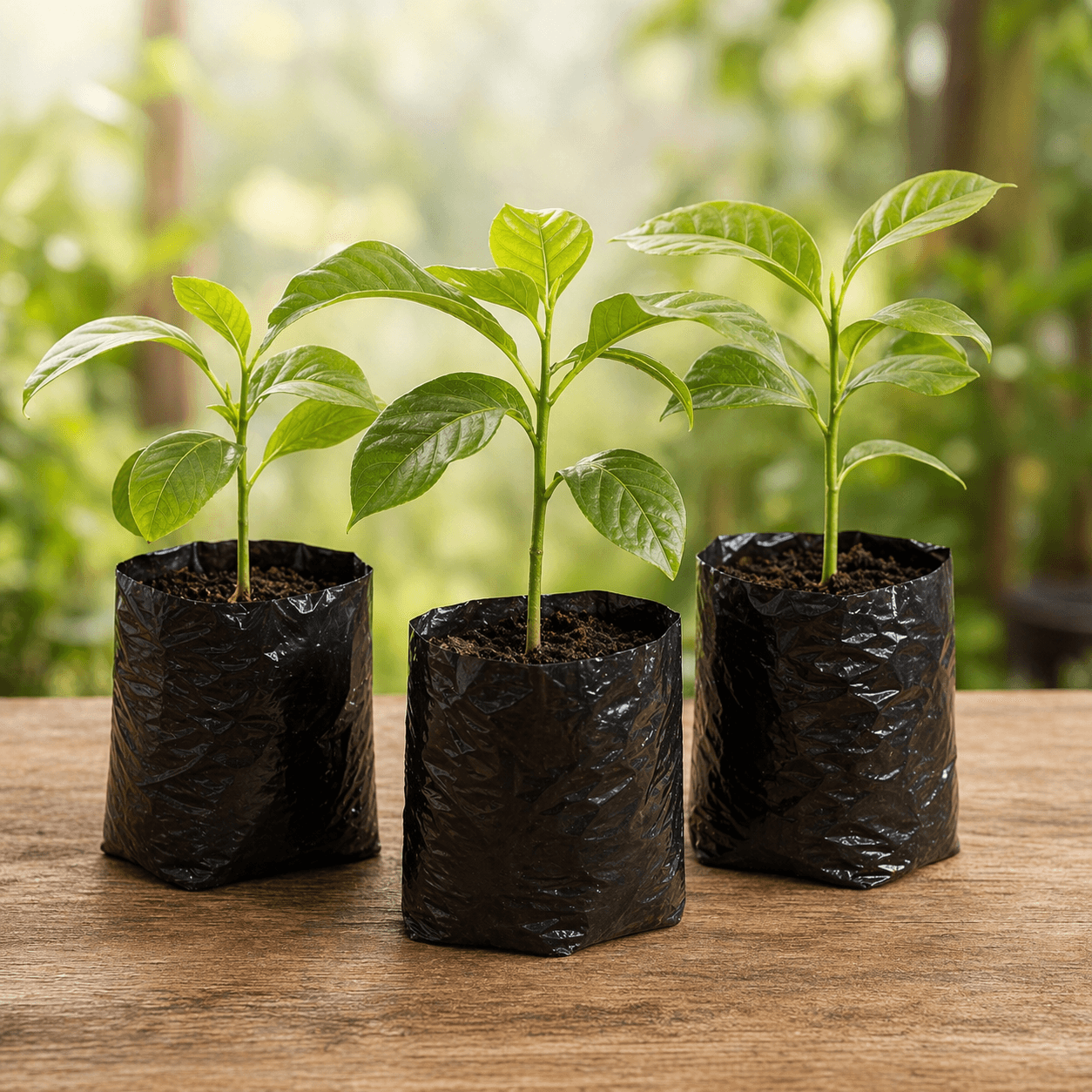 Bibit tanaman dalam polybag kecil untuk kategori bibit.