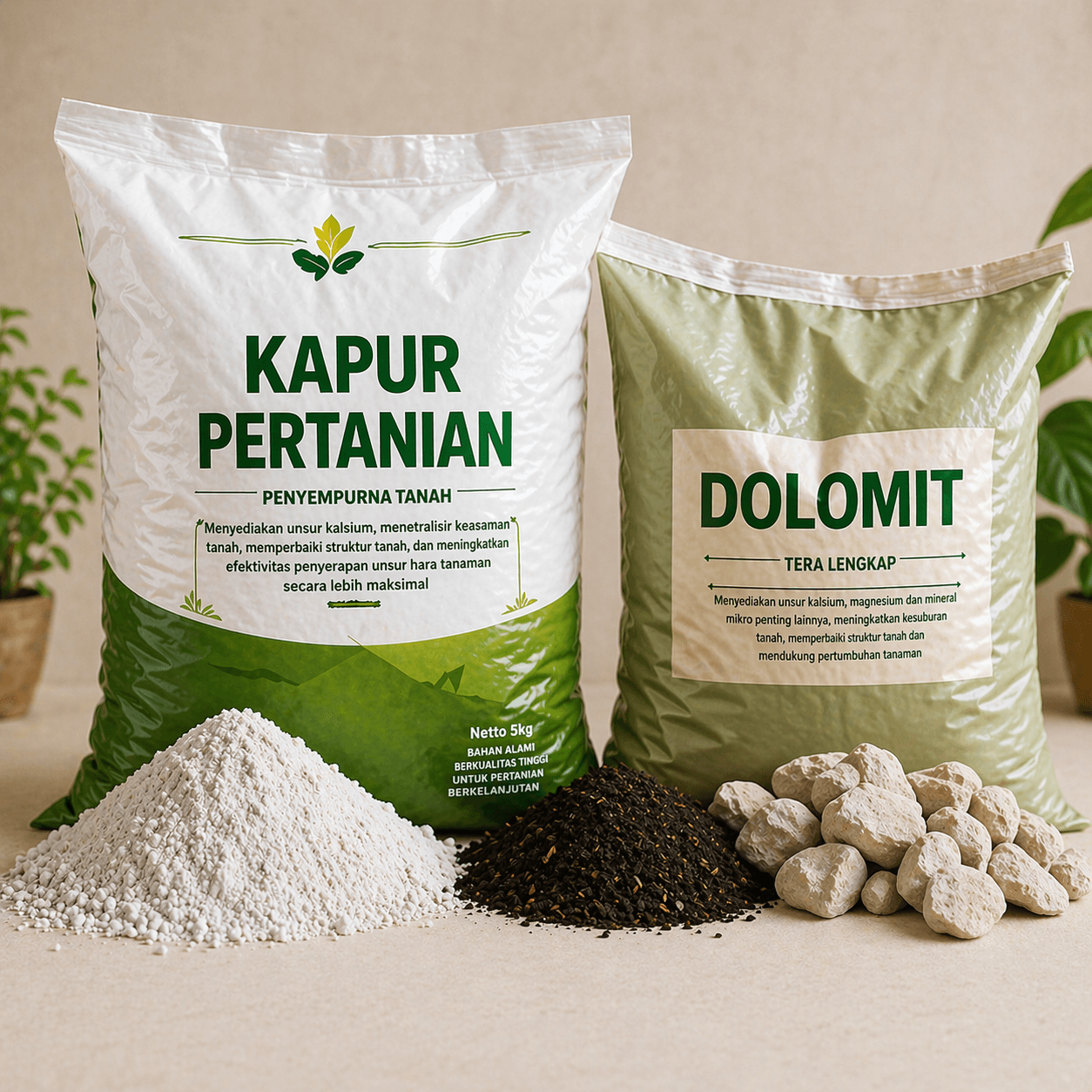 Karung kapur pertanian dan dolomit untuk kategori pembenah tanah.